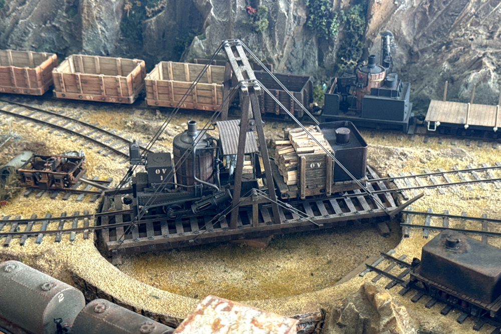 The turntable is pictured here on Justin's California Dreamin microlayout.