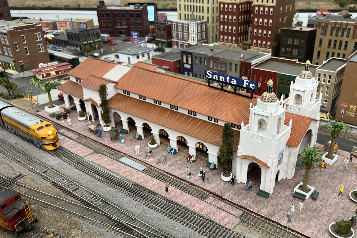 Model of the Santa Fe Station located in downtown San Diego, California, USA.